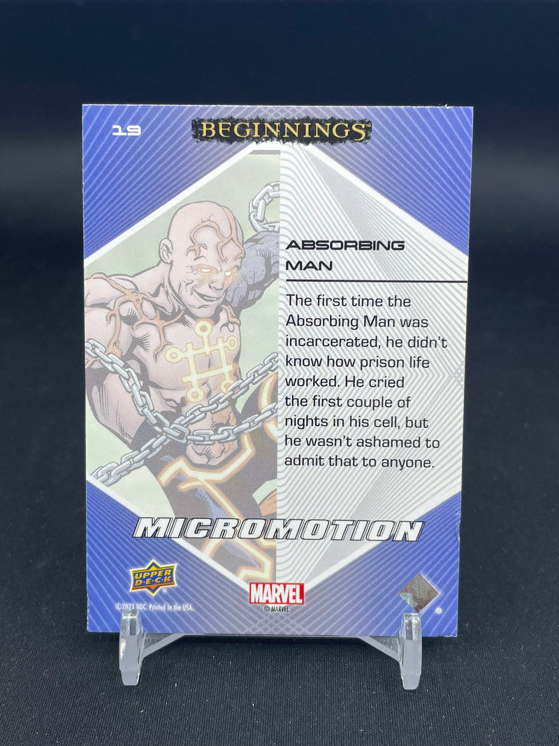 2023 UPPER DECK MARVEL NEW BEGINNINGS VOLUME 2 SERIES 2 - MICROMOTION - ABSORBING MAN