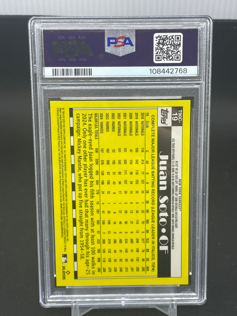 2025 TOPPS SILVER PACK - GOLD - J. SOTO - #19 - #'D/50 - PSA 10