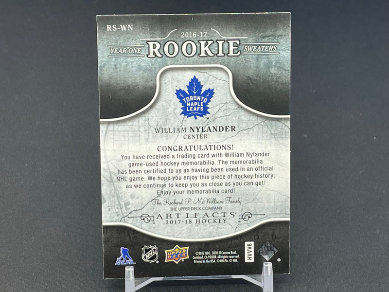 2017 UPPER DECK ARTIFACTS - YEAR ONE ROOKIE SWEATERS - W. NYLANDER -