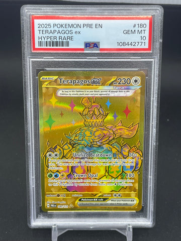 POKEMON - PRISMATIC EVOLUTIONS - TERAPAGOS EX - HYPER RARE - #180 - PSA 10