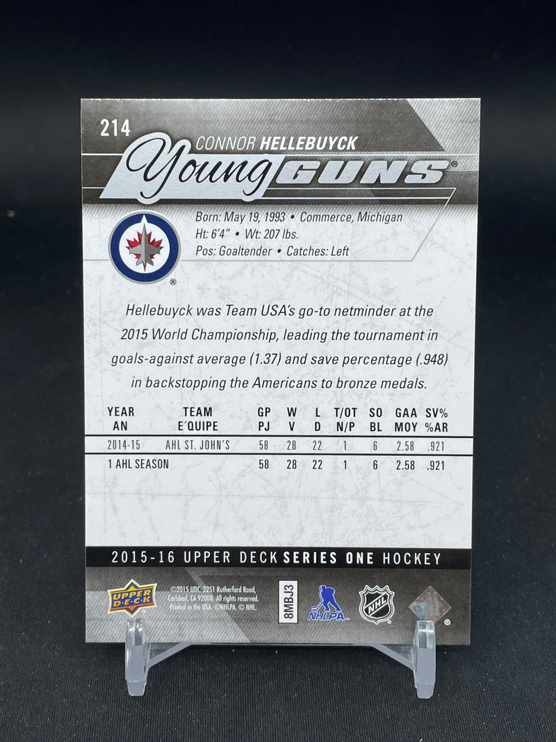 2015 UPPER DECK SERIES ONE - YOUNG GUNS - C. HELLEBUYCK -