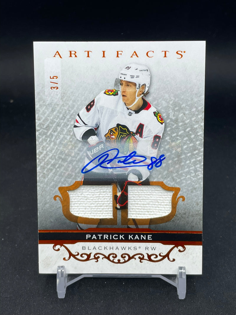 2021 UPPER DECK ARTIFACTS - ORANGE - P. KANE - #103 - #'D/5 - DUAL RELIC - AUTOGRAPH