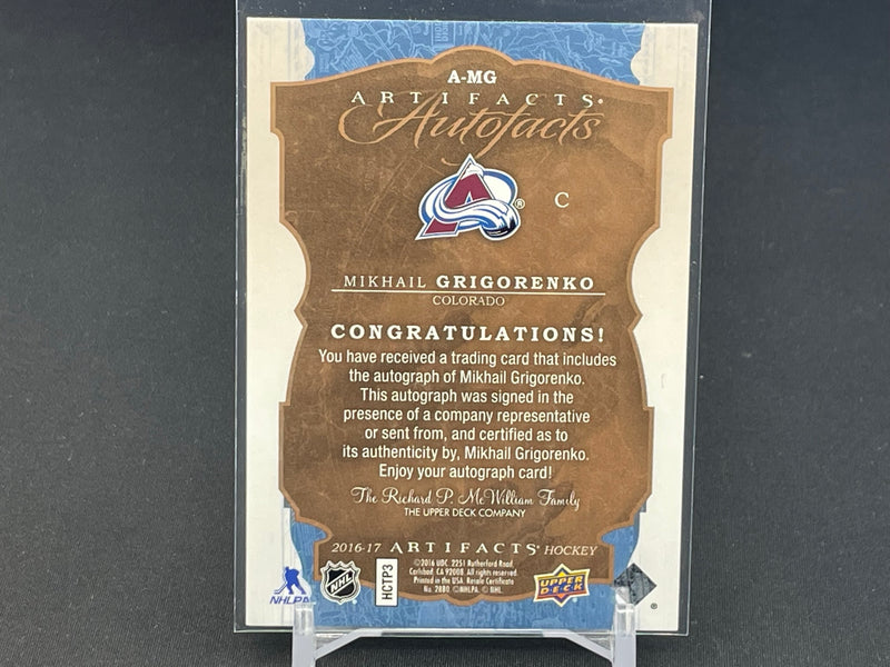 2016 UPPER DECK ARTIFACTS - AUTOFACTS - M. GRIGORENKO -