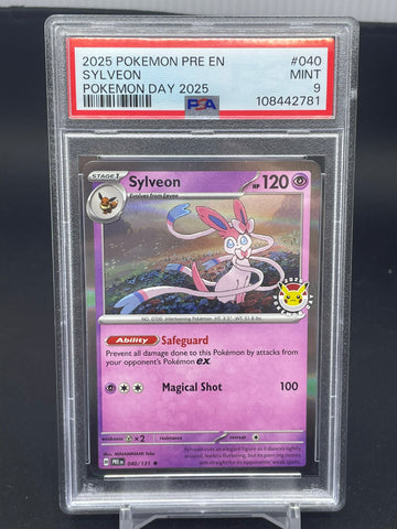 POKEMON - POKEMON DAY 2025 - SYLVEON - HOLO - #040 - PSA 9