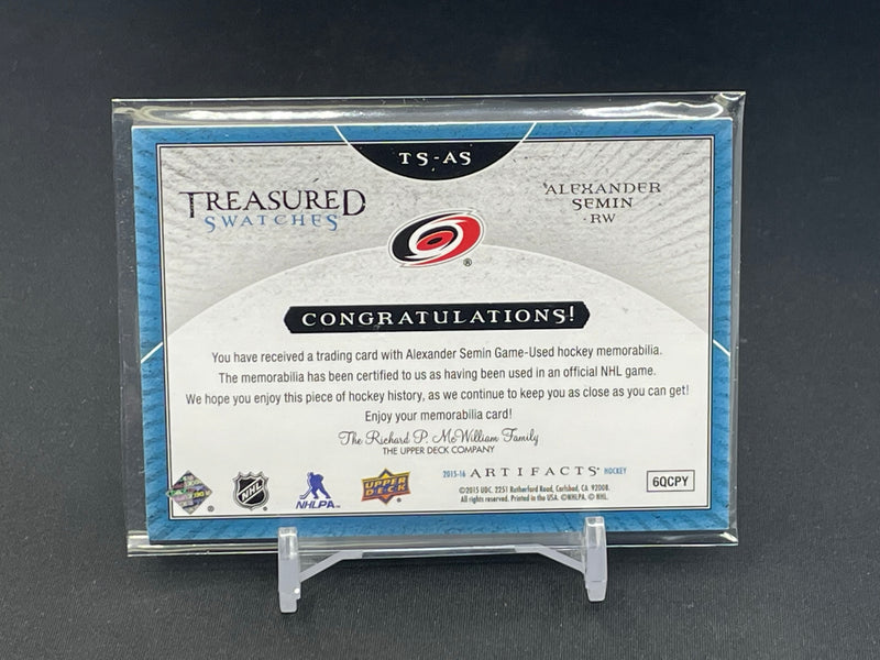 2015 UPPER DECK ARTIFACTS - TREASURED SWATCHES - A. SEMIN -