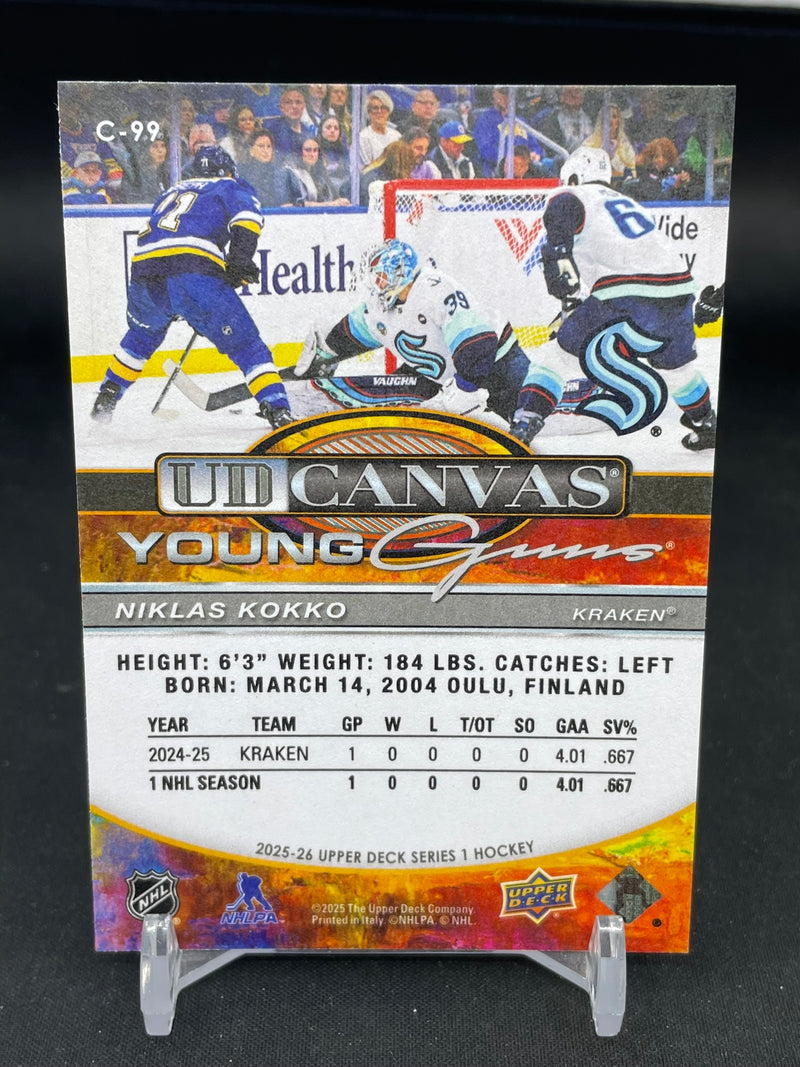 2025 UPPER DECK SERIES ONE - UD CANVAS - YOUNG GUNS - N. KOKKO -