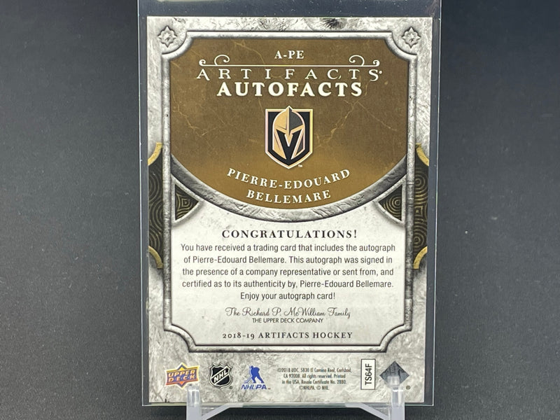 2018 UPPER DECK ARTIFACTS - AUTOFACTS - P. BELLEMARE -