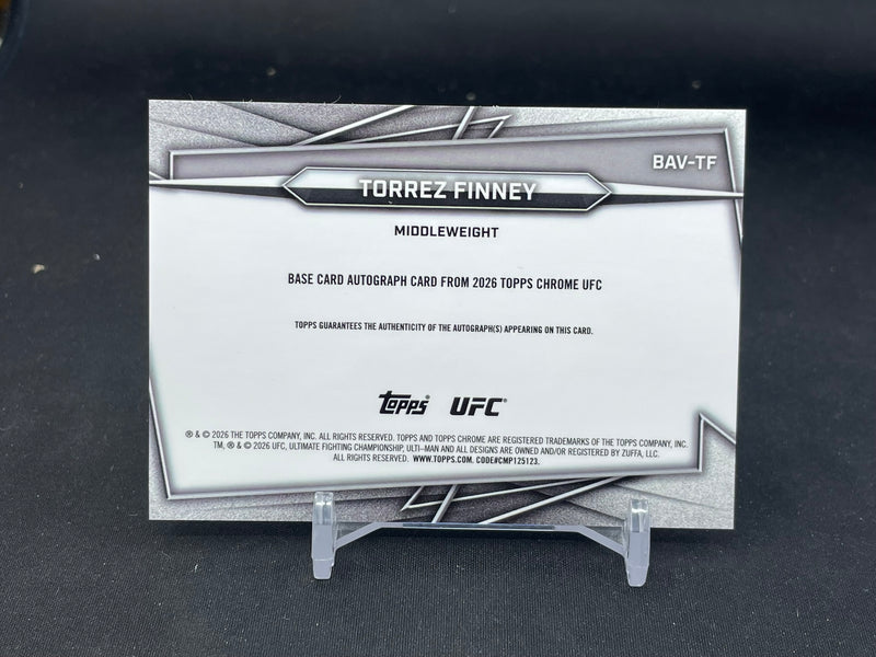 2026 TOPPS CHROME - GOLD GEOMETRIC - T. FINNEY - #BAV-TF - #'D/50 - AUTOGRAPH - RC