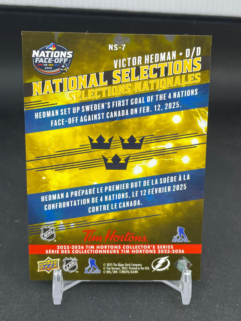 2025 UPPER DECK TIM HORTONS - NATIONAL SELECTIONS - V. HEDMAN -