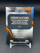 2019 TOPPS UFC KNOCKOUT - JUMBO FIGHT MAT - H. CEJUDO - #AJM-HC - #'D/99 - RELIC - AUTOGRAPH