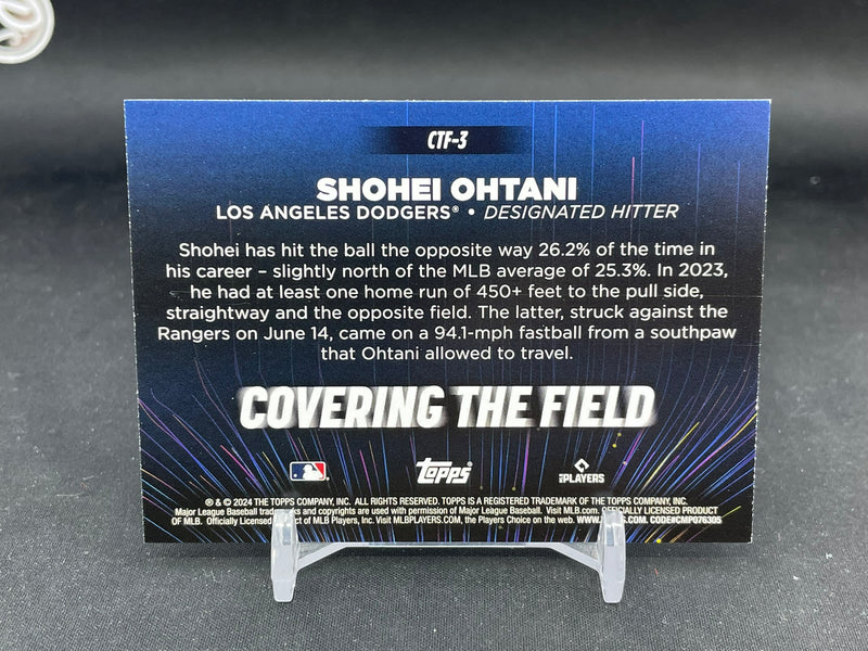 2024 TOPPS SERIES TWO - BLACK - COVERING THE FIELD - S. OHTANI - #CTF-3 - #'D/299