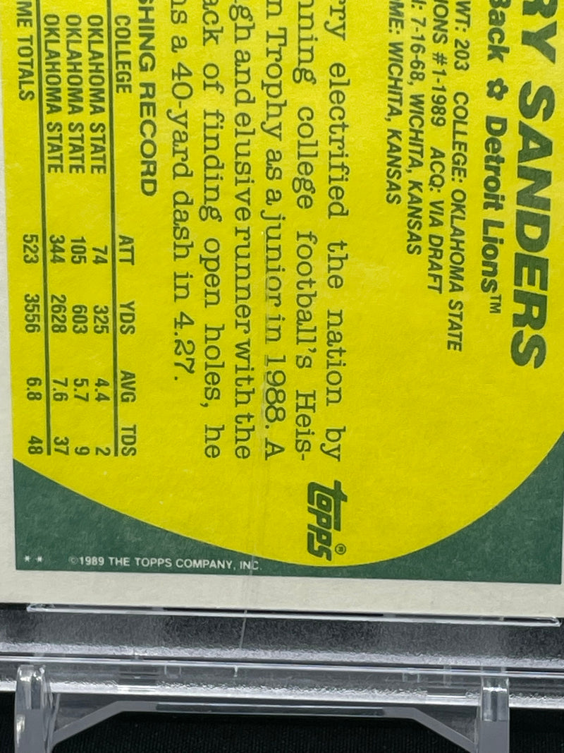 1989 TOPPS TRADED - B. SANDERS -