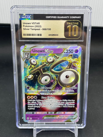 POKEMON - SILVER TEMPEST - UNOWN VSTAR - #066 - CGC 10