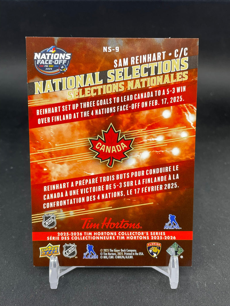 2025 UPPER DECK TIM HORTONS - NATIONAL SELECTIONS - S. REINHART -