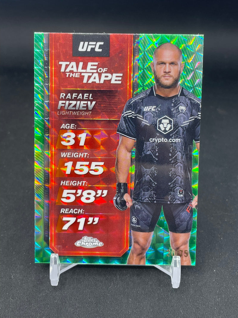 2025 TOPPS CHROME - GREEN GEOMETRIC - TALE OF THE TAPE - R. FIZIEV -