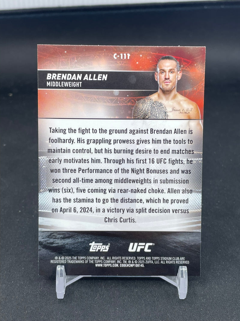 2025 TOPPS STADIUM CLUB CHROME - PURPLE - B. ALLEN - #C-111 - #'D/75