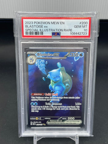 POKEMON - 151 - BLASTOISE EX - SPECIAL ILLUSTRATION RARE - #200 - PSA 10