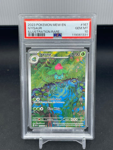 POKEMON - 151 - IVYSAUR - ILLUSTRATION RARE - #167 - PSA 10