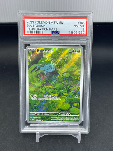 POKEMON - 151 - BULBASAUR - ILLUSTRATION RARE - #167 - PSA 8
