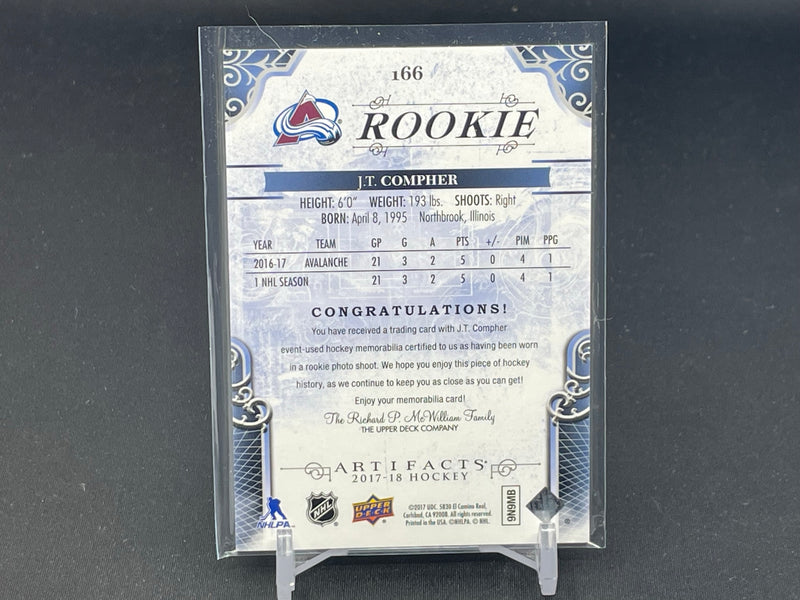 2017 UPPER DECK ARTIFACTS - ROOKIES - J. COMPHER - #166 - #'D/499 - DUAL RELIC - RC