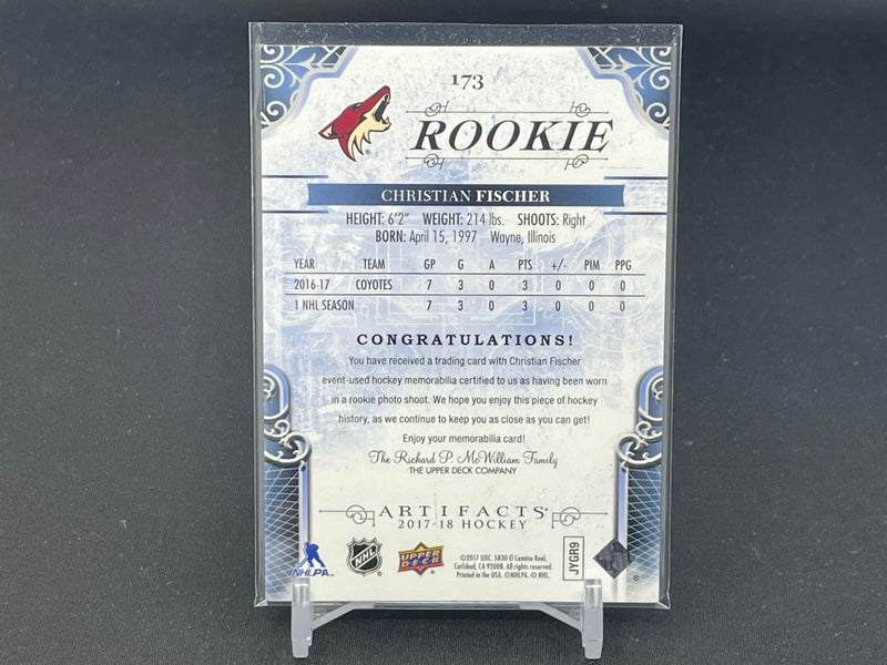 2017 UPPER DECK ARTIFACTS - ROOKIE - C. FISCHER - #173 - #'D/499 - DUAL RELIC - RC