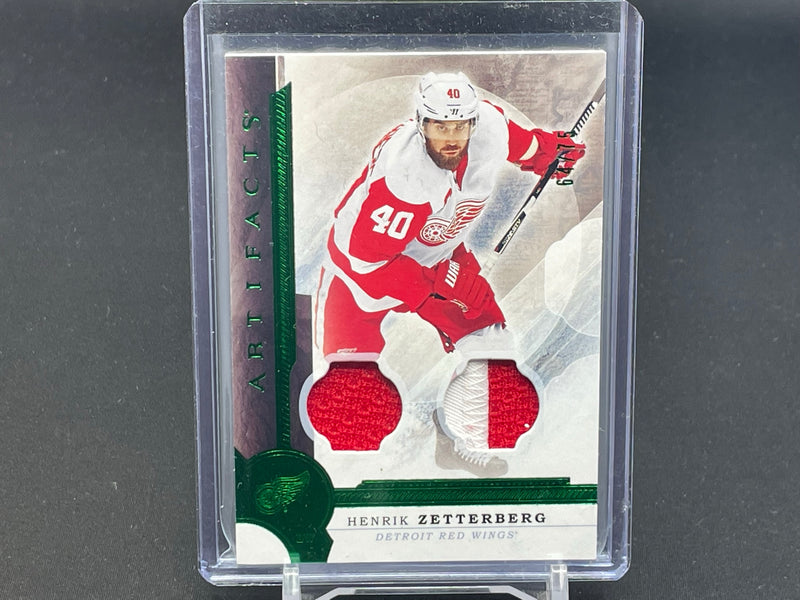 2016 UPPER DECK ARTIFACTS - EMERALD - H. ZETTERBERG - #80 - #'D/75 - DUAL RELIC
