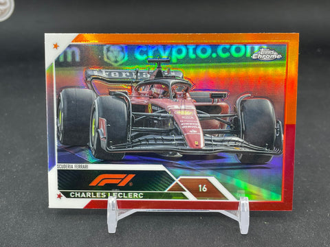 2023 TOPPS CHROME - ORANGE RED REFRACTOR - C. LECLERC - #110