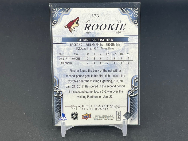 2017 UPPER DECK ARTIFACTS - ORANGE - ROOKIE - C. FISCHER - #173 - #'D/55 - RC