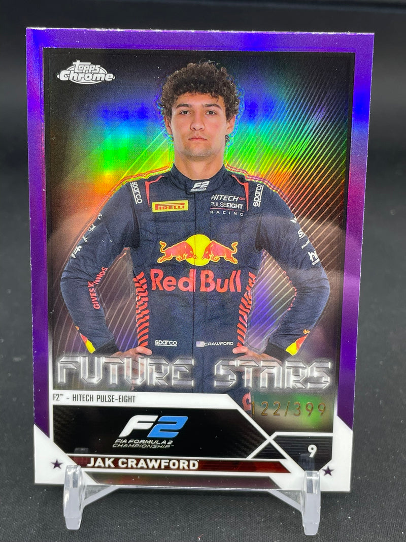 2023 TOPPS CHROME F1 - PURPLE REFRACTOR - FUTURE STARS - J. CRAWFORD - #76 - #'D/399