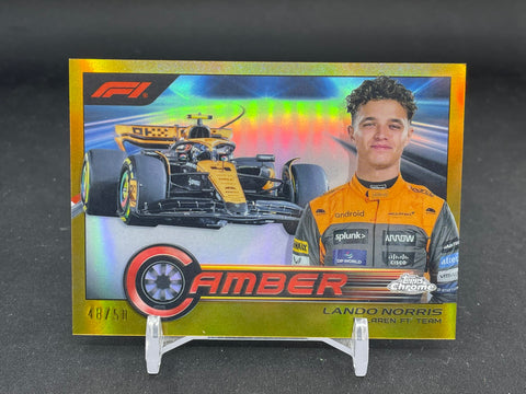 2023 TOPPS CHROME F1 - GOLD - CAMBER - L. NORRIS - #CAM-LN - #'D/50
