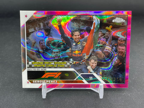 2023 TOPPS CHROME F1 - FUCHSIA LAVA REFRACTOR - S. PEREZ - #150 - #'D/250