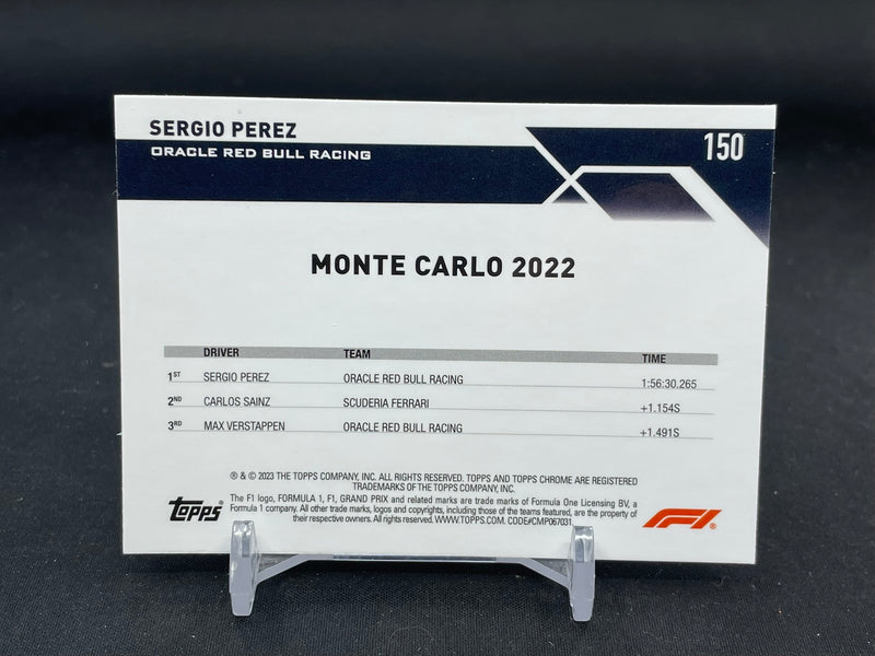 2023 TOPPS CHROME F1 - FUCHSIA LAVA REFRACTOR - S. PEREZ - #150 - #'D/250