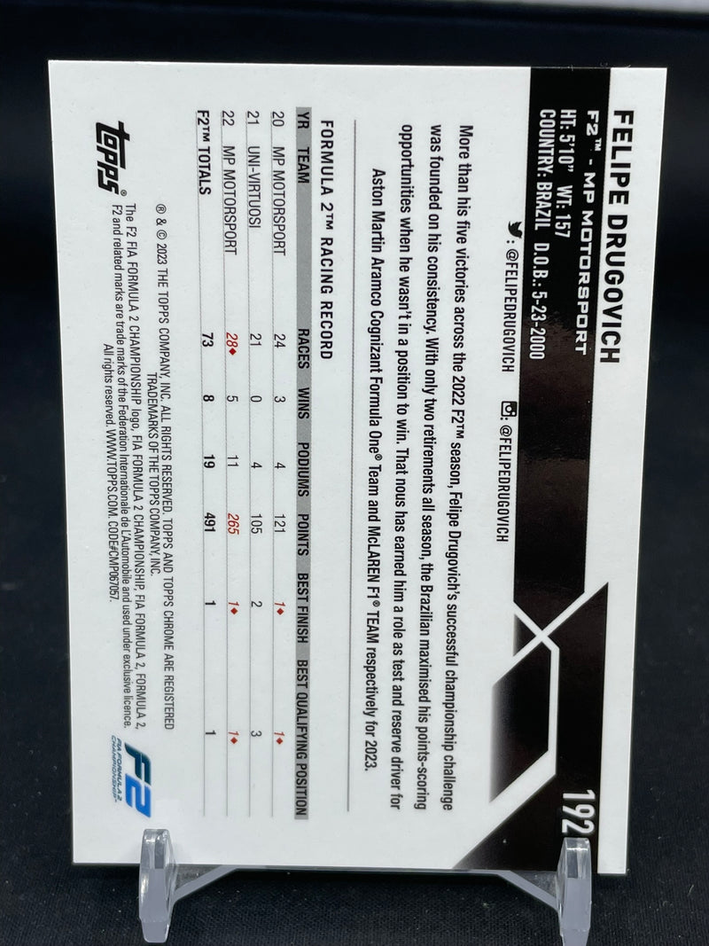 2023 TOPPS CHROME F1 - IMAGE VARIATION REFRACTOR SP - F. DRUGOVICH -