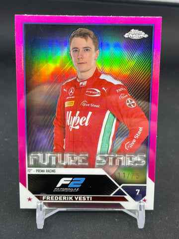 2023 TOPPS CHROME F1 - PINK REFRACTOR - FUTURE STARS - F. VESTI - #70 - #'D/75
