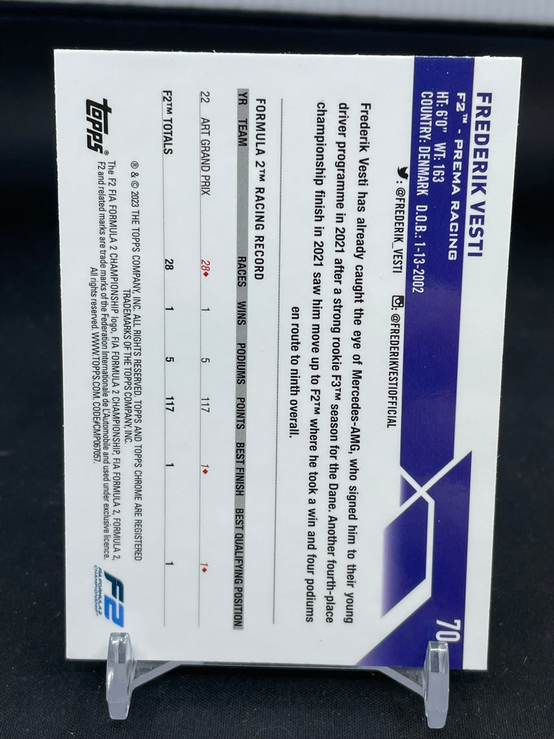 2023 TOPPS CHROME F1 - PINK REFRACTOR - FUTURE STARS - F. VESTI - #70 - #'D/75