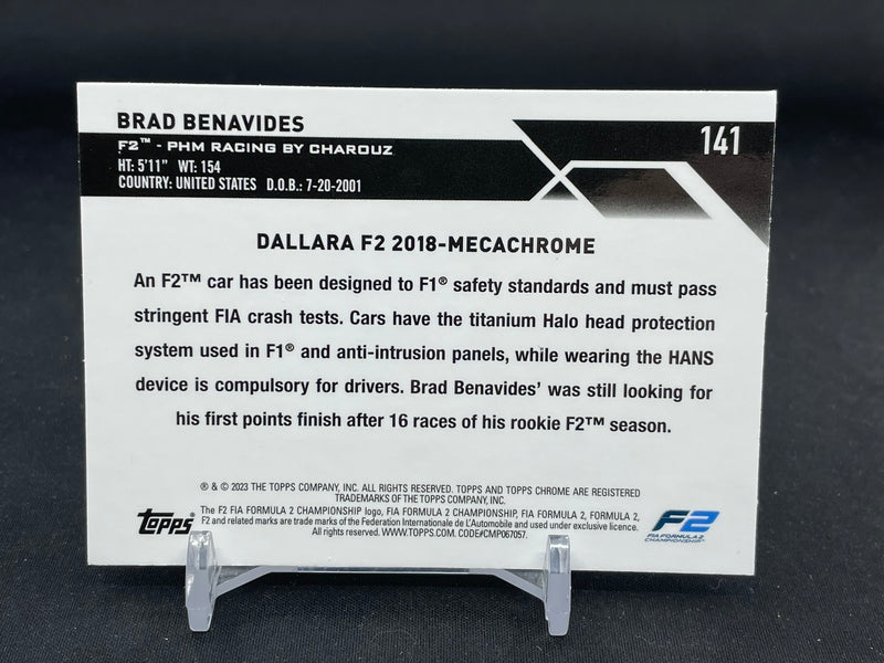 2023 TOPPS CHROME F1 - PURPLE REFRACTOR - B. BENAVIDES - #141 - #'D/399