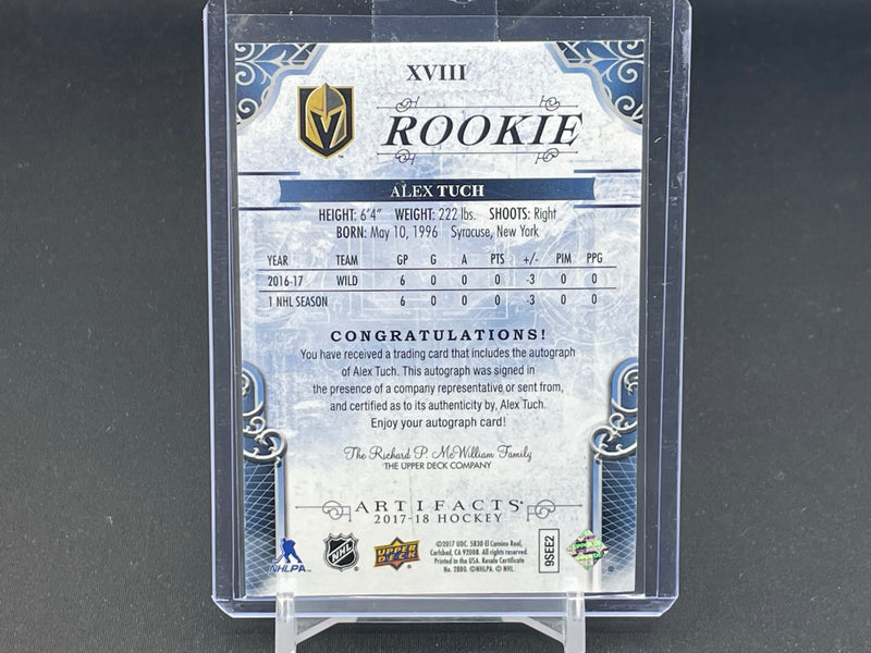 2017 UPPER DECK ARTIFACTS - ROOKIE - A. TUCH - #XVIII - #'D/150 - AUTOGRAPH - RC