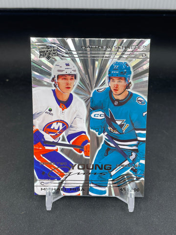 2025 UPPER DECK SERIES TWO - OUTBURST - YOUNG GUNS CHECKLIST - M. MISA / M. SCHAEFER - #500 - RC