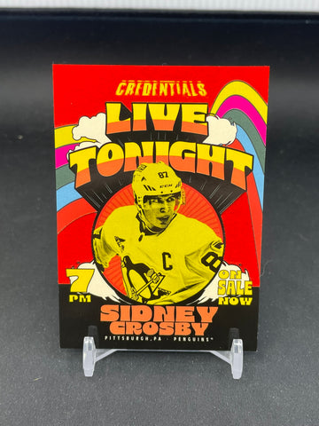 2023 UPPER DECK CREDENTIALS - LIVE TONIGHT - S. CROSBY - #LT-7