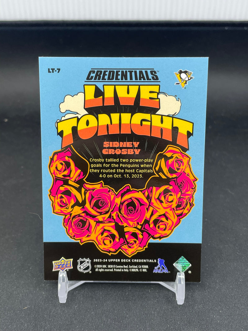 2023 UPPER DECK CREDENTIALS - LIVE TONIGHT - S. CROSBY -