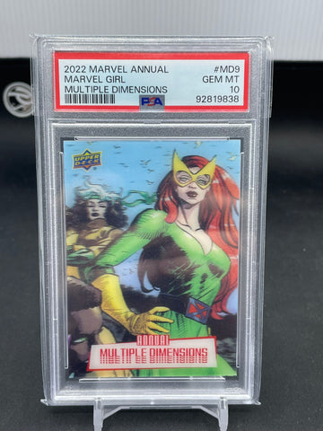 2022 UPPER DECK MARVEL ANNUAL - MULTIPLE DIMENSIONS - MARVEL GIRL - #MD9 - PSA 10