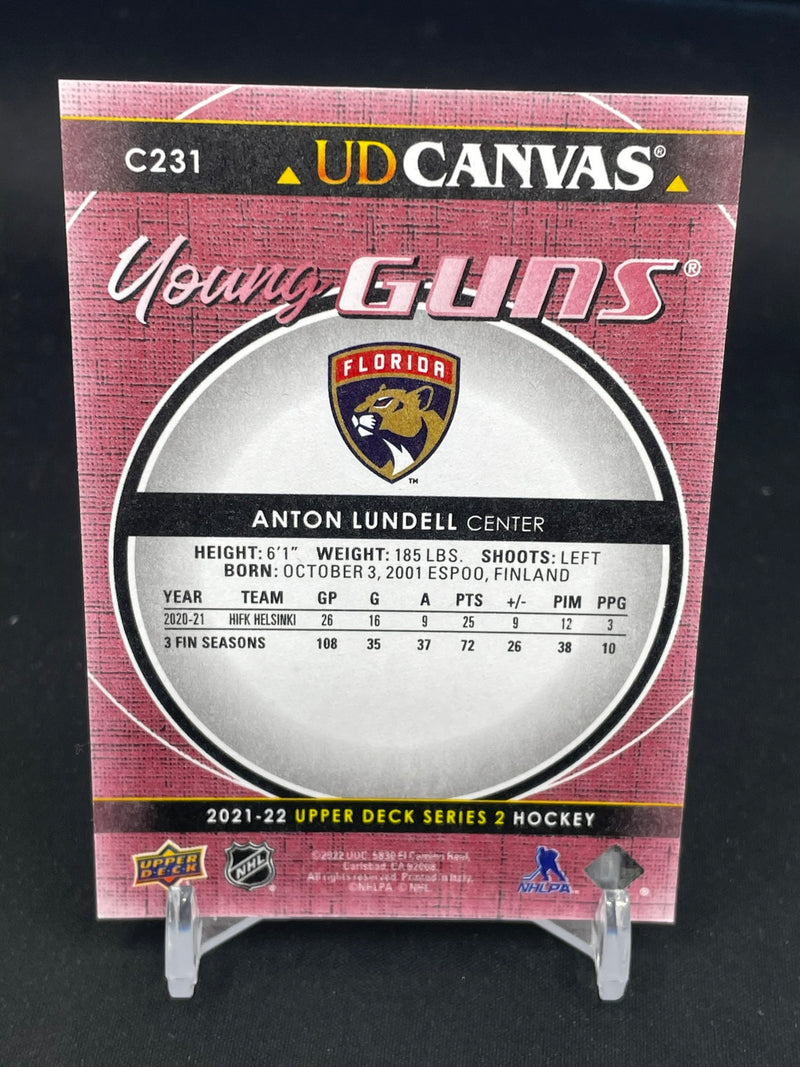 2021 UPPER DECK SERIES TWO - UD CANVAS - YOUNG GUNS - A. LUNDELL -