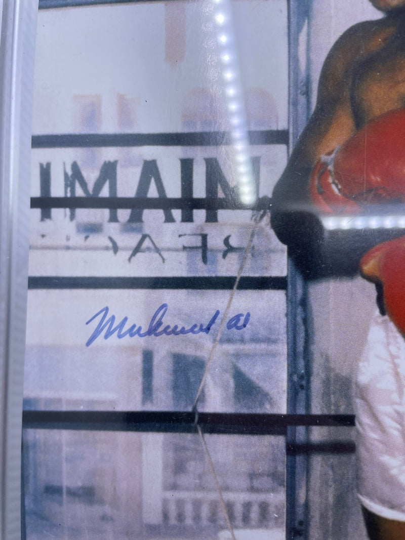 MUHAMMAD ALI  AUTOGRAPHED DISPLAY WITH COA