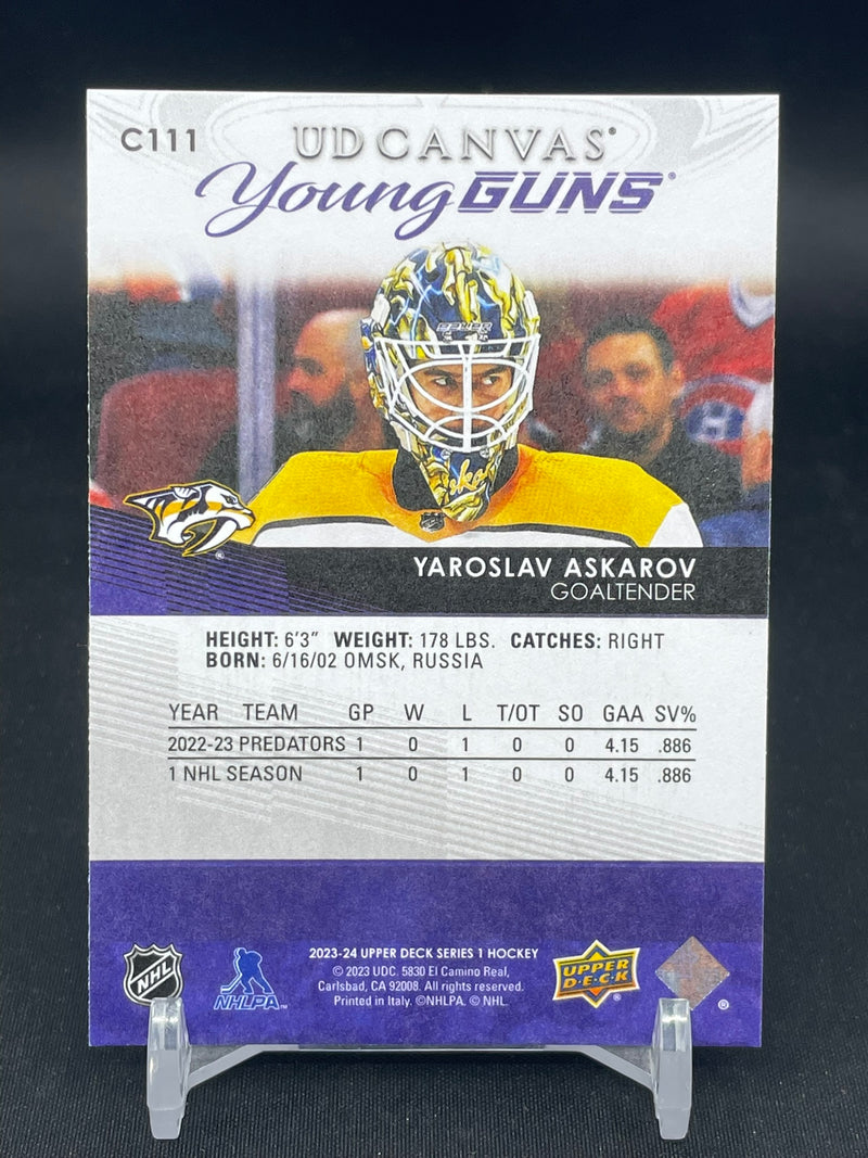 2023 UPPER DECK SERIES ONE - UD CANVAS - YOUNG GUNS - Y. ASKAROV -