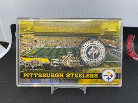 NFL HIGHLAND MINT STEELERS SILVER PLATED MEDALLION MINTAGE OF 5000