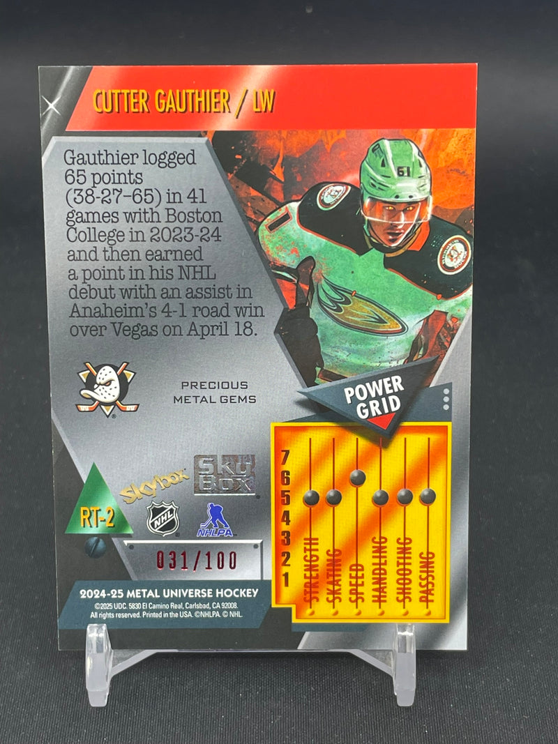 2024 UPPER DECK METAL UNIVERSE SKYBOX - RETRO - RED PRECIOUS METAL GEMS - C. GAUTHIER - #RT-2 - #'D/100