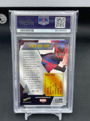 2022 UPPER DECK MARVEL METAL UNIVERSE SKYBOX - LIGHT FX ORANGE - SPIDER-MAN 2099 - #84 - #'D/25 - PSA 9