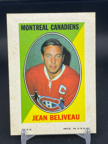 1970 TOPPS STICKER STAMP - J. BELIVEAU