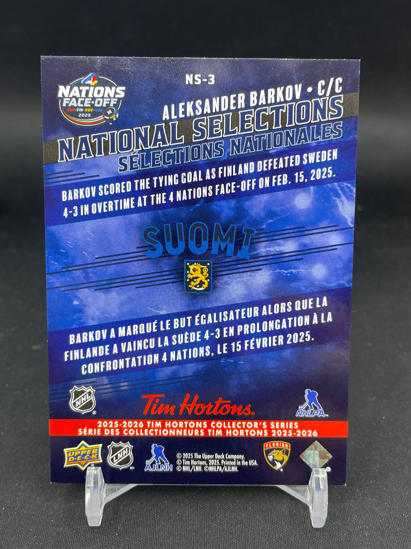 2025 UPPER DECK TIM HORTONS - NATIONAL SELECTIONS - A. BARKOV -