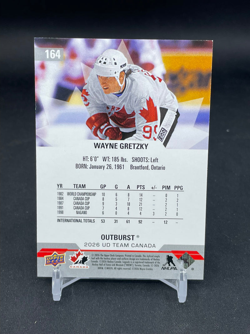 2026 UPPER DECK TEAM CANADA - OUTBURST - LEGEND - W. GRETZKY -